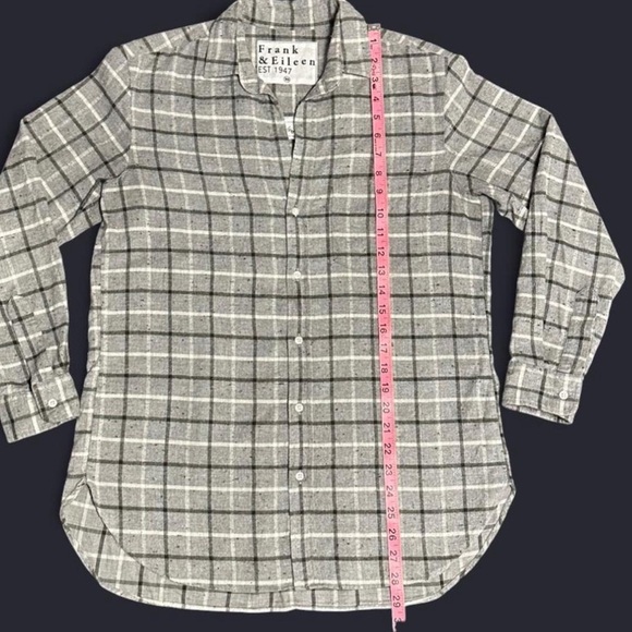 Frank & Eileen Classic Gray Checkered Shirt 🇮🇹 Italian-woven magic - Picture 6 of 7